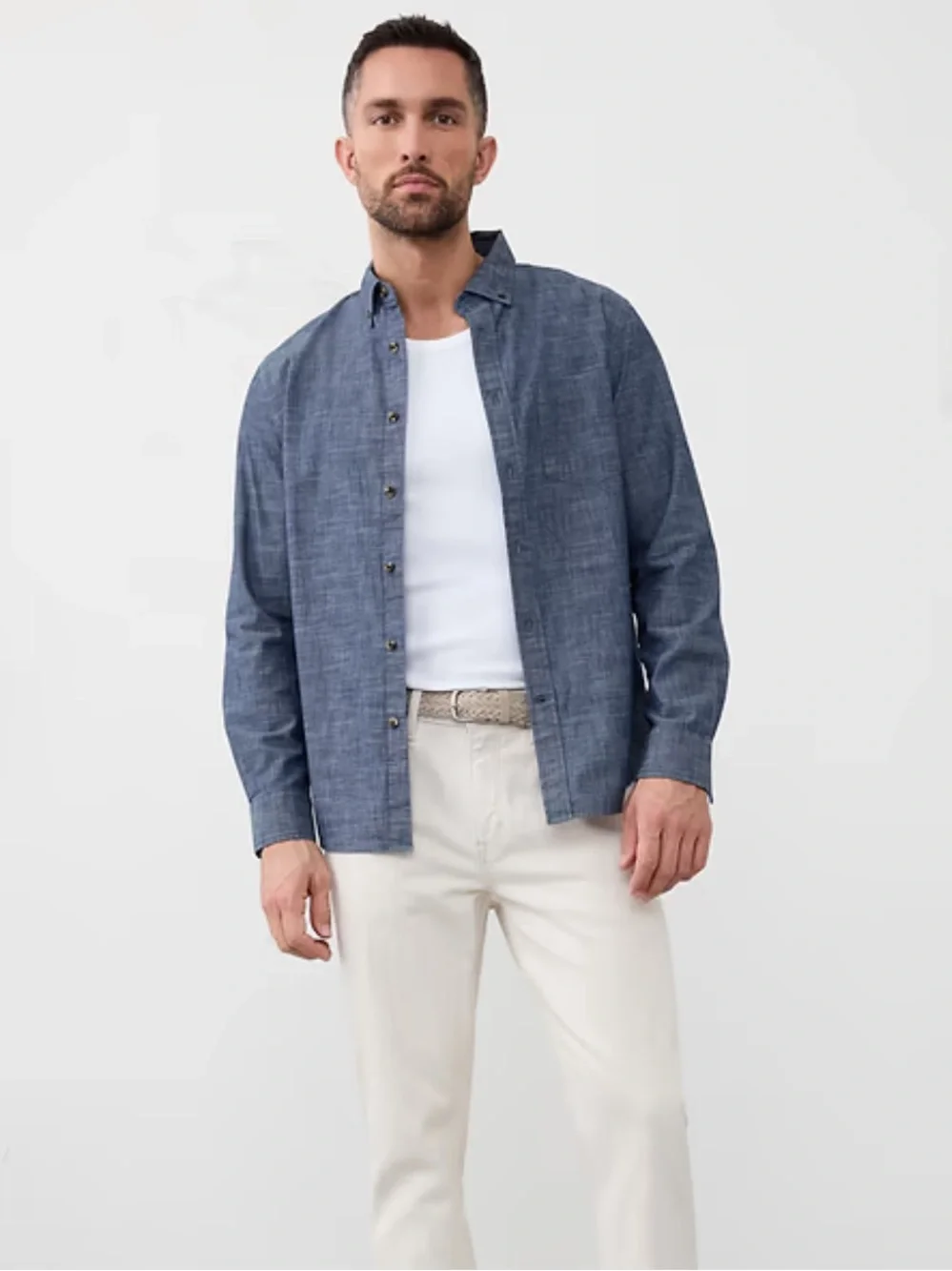 Banana Republic Soft Wash Slim Fit Chambray Button-Down Shirt